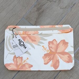 NWT Aloha Collection Mid Pouch - Cream and Orange